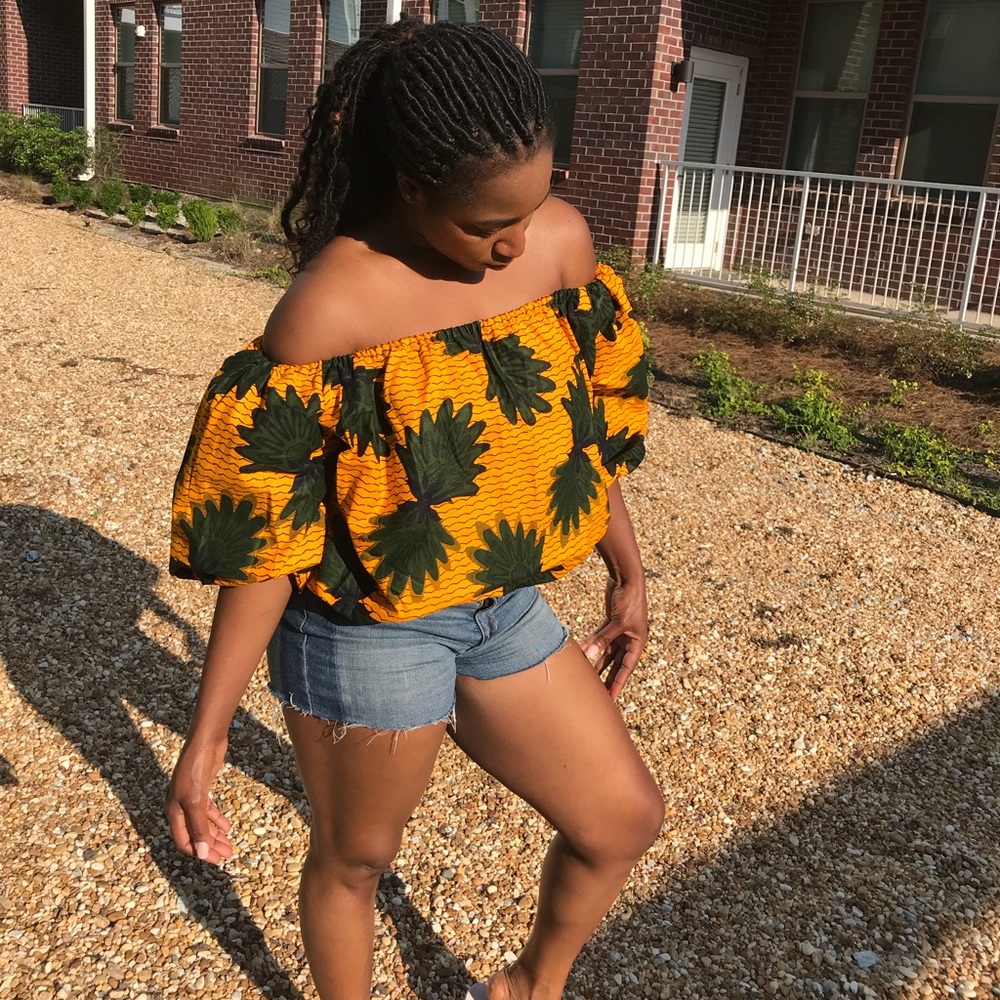 African Print Women’s Off Shoulder Top